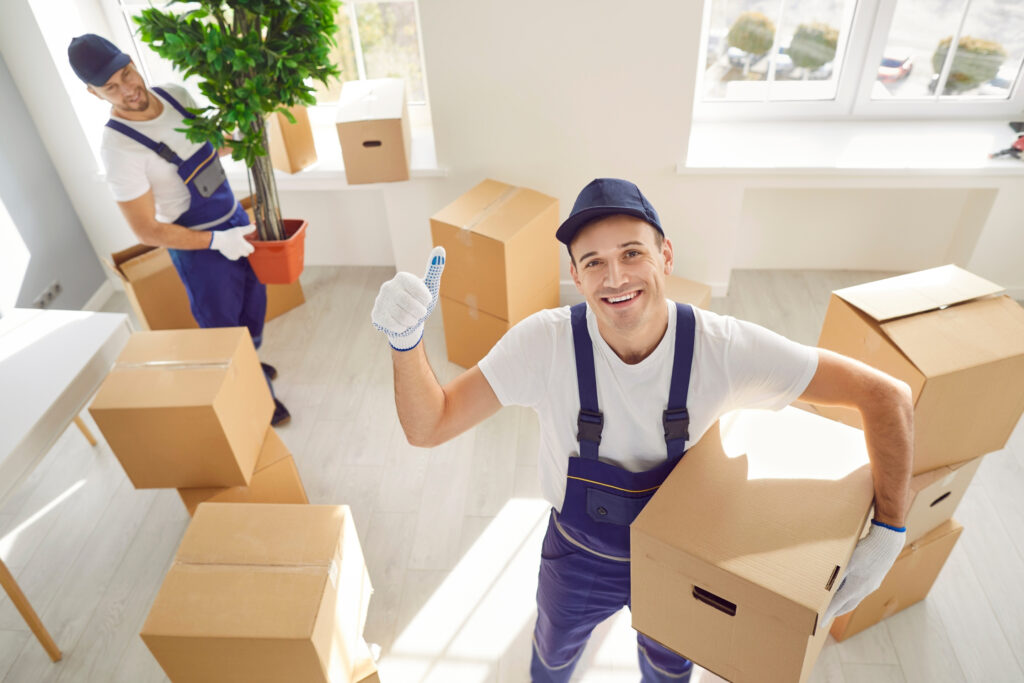 professional office movers at work 