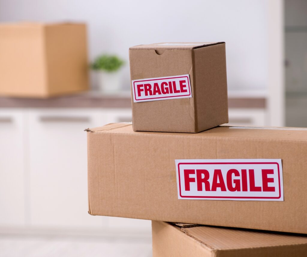 picture depicting fragile boxes and items to move in singapore